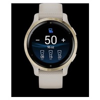 Garmin GPS sportovní hodinky Venu® 2S Rose Gold/White Leather Band