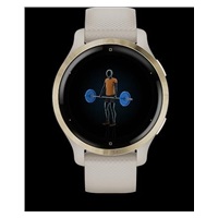 Garmin GPS sportovní hodinky Venu® 2S Rose Gold/White Leather Band