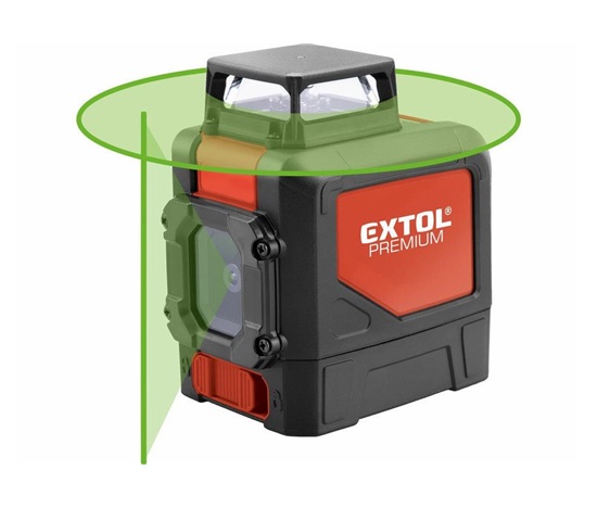 Extol Premium 8823307 laser zelený liniový, křížový samonivelační
