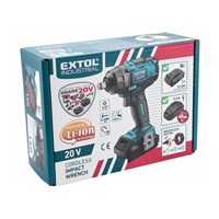 Extol Industrial 8791811 utahovák rázový 1/2“ aku SHARE20V, 250Nm, BRUSHLESS, 20V Li-ion, bez baterie a nabíječky