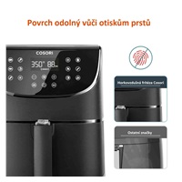 Cosori CP158-AF PREMIUM –  5.5L  horkovzdušná fritéza + 5x špíz a gril. rošt, black