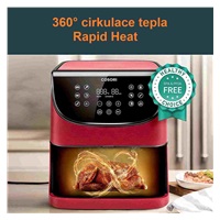 Cosori CP158-AF PREMIUM –  5.5L  horkovzdušná fritéza + 5x špíz a gril. rošt, red