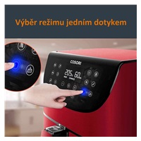 Cosori CP158-AF PREMIUM –  5.5L  horkovzdušná fritéza + 5x špíz a gril. rošt, red