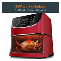 Cosori CP158-AF PREMIUM –  5.5L  horkovzdušná fritéza + 5x špíz a gril. rošt, red