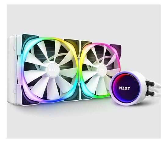 NZXT vodní chladič Kraken X63 RGB / 2x 140mm fan / LGA 2066/2011(-3)/1366/1156/1155/1151/1150/AM4/ bílá