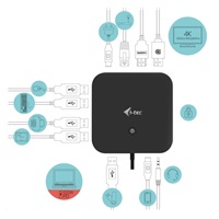 i-tec USB-C HDMI DP Docking Station, Power Delivery 100 W