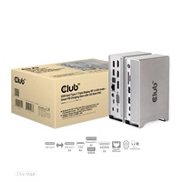 Club3D Dokovací stanice USB-C, Triple Display DP 1.4 Alt mode Displaylink Dynamic PD Charging Dock with 120 Watt PS