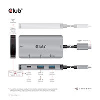 Club3D hub USB-C Gen2 PD na 2x USB-C 10G porty a 2x USB-A 10G porty