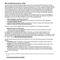 HPE Windows Server 2022 Datacenter Edition ROK 16Core No Reassignment Rights CZ EN PL RU SV