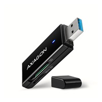 AXAGON CRE-S2N, USB-A 3.2 Gen 1 - SUPERSPEED čtečka karet, 2-slot & lun SD/microSD, podpora UHS-I