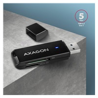 AXAGON CRE-S2N, USB-A 3.2 Gen 1 - SUPERSPEED čtečka karet, 2-slot & lun SD/microSD, podpora UHS-I