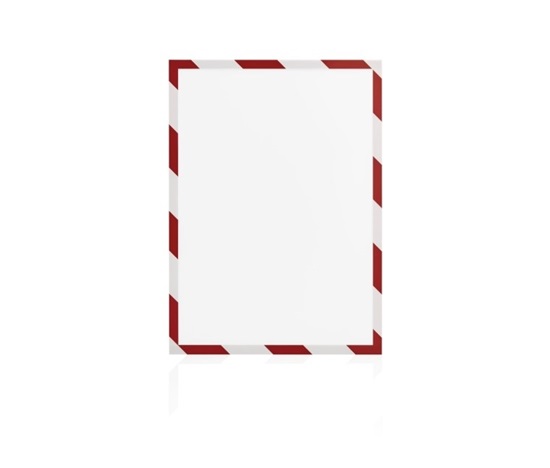 Magnetický rámeček Magnetofix A4 bezpečnostní červeno-bílý (5ks)