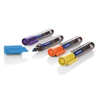 Popisovač Magnetoplan barvy sada  Pro, světle modrá, fialová, žlutá, oranžová