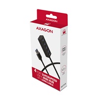 AXAGON HUE-M1AL, 4x USB 3.2 Gen 1 MINI hub, kovový, kabel USB-A 1.2m