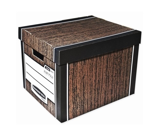 Archivační kontejner Fellowes Bankers Box Woodgrain hnědá (2ks)