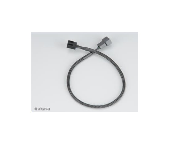 AKASA prodlužovací kabel k PWM ventilátoru, 30cm  (4pin pro PWM, 3pin ventilátory), 4ks v balení