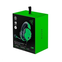 RAZER sluchátka Blackshark V2 X, drátové, zelená