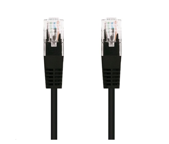 C-TECH kabel patchcord Cat5e, UTP, černý, 3m