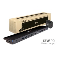Club3D dokovací stanice USB-C s napájecím adaptérem Triple Display Dynamic PD, 65 W
