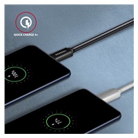 AXAGON BUCM3-AM10AB, SPEED kabel USB-C <-> USB-A, 1m, USB 3.2 Gen 1, 3A, ALU, oplet, černý