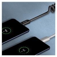 AXAGON BUCM-AM10TB, TWISTER kabel USB-C <-> USB-A, 0.6m, USB 2.0, 3A, ALU, tpe, černý