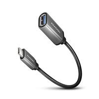 AXAGON RUCM-AFAC, kabelová redukce USB-C (M) <-> USB-A (F), 20cm, USB 3.2 Gen 1, 3A, ALU