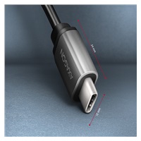 AXAGON RUCM-AFAC, kabelová redukce USB-C (M) <-> USB-A (F), 20cm, USB 3.2 Gen 1, 3A, ALU