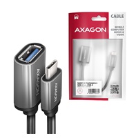 AXAGON RUCM-AFAC, kabelová redukce USB-C (M) <-> USB-A (F), 20cm, USB 3.2 Gen 1, 3A, ALU