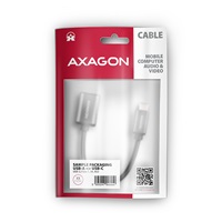 AXAGON RUCM-AFAC, kabelová redukce USB-C (M) <-> USB-A (F), 20cm, USB 3.2 Gen 1, 3A, ALU