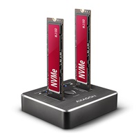 AXAGON ADSA-M2C, USB-C 3.2 Gen 2 -  2x M.2 NVMe SSD CLONE MASTER dokovací stanice