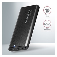 AXAGON EEM2-SBC, USB-C 3.2 Gen 2 - M.2 SATA SSD kovový RAW box, bezšroubkový