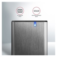 AXAGON EEM2-SG2, USB-C 3.2 Gen 2 - M.2 NVMe & SATA SSD kovový RAW box, bezšroubkový, stříbrný