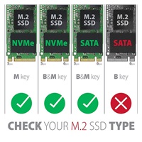 AXAGON EEM2-SG2, USB-C 3.2 Gen 2 - M.2 NVMe & SATA SSD kovový RAW box, bezšroubkový, stříbrný