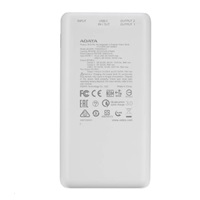 ADATA PowerBank P20000QCD - externí baterie pro mobil/tablet 20000mAh, 2,1A, bílá (74Wh)