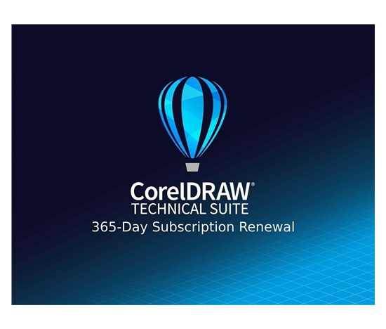 CorelDRAW Technical Suite 365-Day Subs. Renewal (51-250) EN/DE/FR/ES/BR/IT/CZ/PL/NL