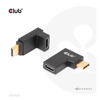Club3D set adapterů USB-C Gen2 angled adapter set of 2, 4K120Hz, 240W, (M/F)