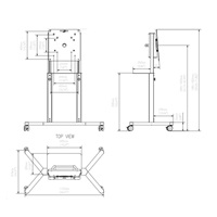 Profesionální stojan na Na televize a monitory 43“ až 65“ TRF100