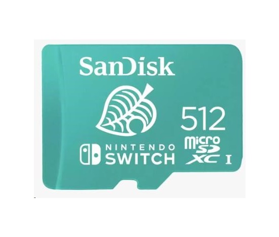 SanDisk MicroSDXC karta 512GB for Nintendo Switch (R:100/W:90 MB/s, UHS-I, V30,U3, C10, A1) licensed Product,Super Mario