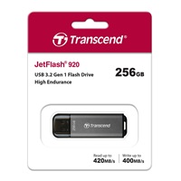 TRANSCEND Flash Disk 256GB JetFlash®920, TLC, USB 3.2 (R:420/W:400 MB/s) černý