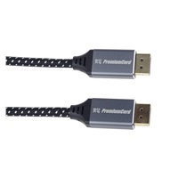 PREMIUMCORD Kabel DisplayPort 1.4 přípojný kabel, kovové a zlacené konektory, 1m
