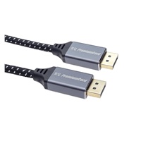 PREMIUMCORD Kabel DisplayPort 1.4 přípojný kabel, kovové a zlacené konektory, 1m