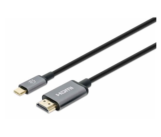 Manhattan kabel USB-C na HDMI, USB-C Male na HDMI Male, 1m, černá