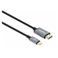 Manhattan kabel USB-C na HDMI, USB-C Male na HDMI Male, 1m, černá