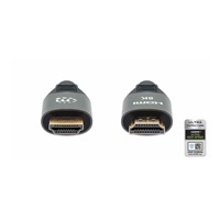 Manhattan kabel HDMI s Ethernetem, HDMI Male na Male, 1m, černá