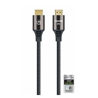 Manhattan kabel HDMI s Ethernetem, HDMI Male na Male, 2m, černá