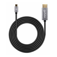 Manhattan kabel USB-C na DisplayPort 1.4, USB-C Male na DisplayPort Male, 2m, černá