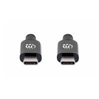 MANHATTAN Kabel USB-C Male to Male, USB 3.2 Gen 2 Type-C Active Device Cable, 3m, pozlacené koncovky, černá