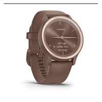 Garmin vívomove Sport pouzdro Ivory, silikonový řemínek Peach Gold