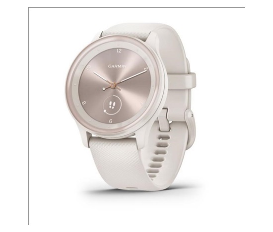 Garmin vívomove Sport pouzdro Ivory, silikonový řemínek Peach Gold