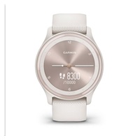 Garmin vívomove Sport pouzdro Ivory, silikonový řemínek Peach Gold